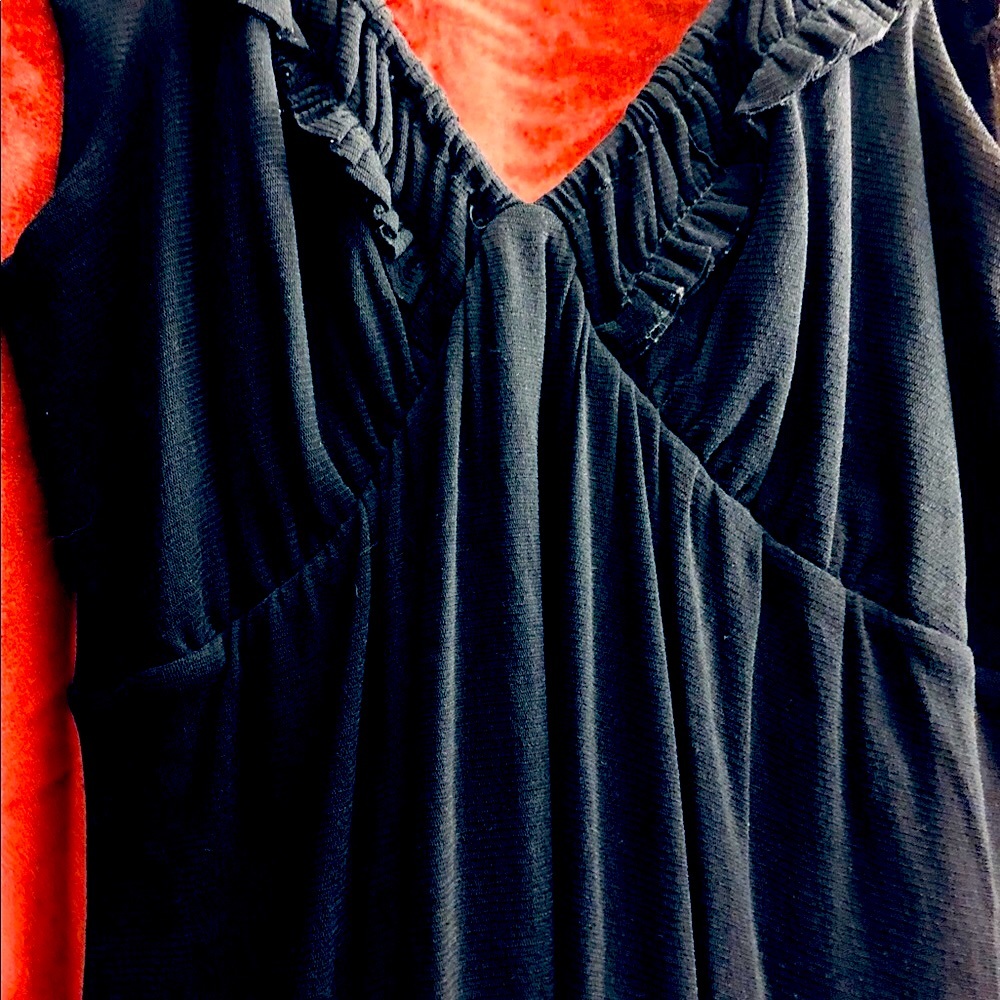 Delicate Cocktail Dress | detailing at bust Black Dress sleeveless - New Years